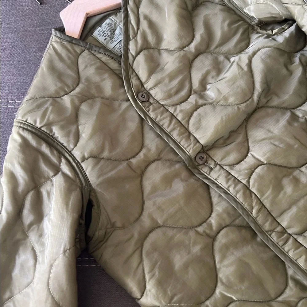U.S. Army Olive Quilted Puffer Jacket - Picture 3 of 3